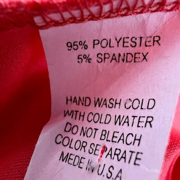 Ces Femme Womens Shift Dress Coral Solid Mini Pullover Cap Sleeve Flutter USA S - Picture 10 of 11